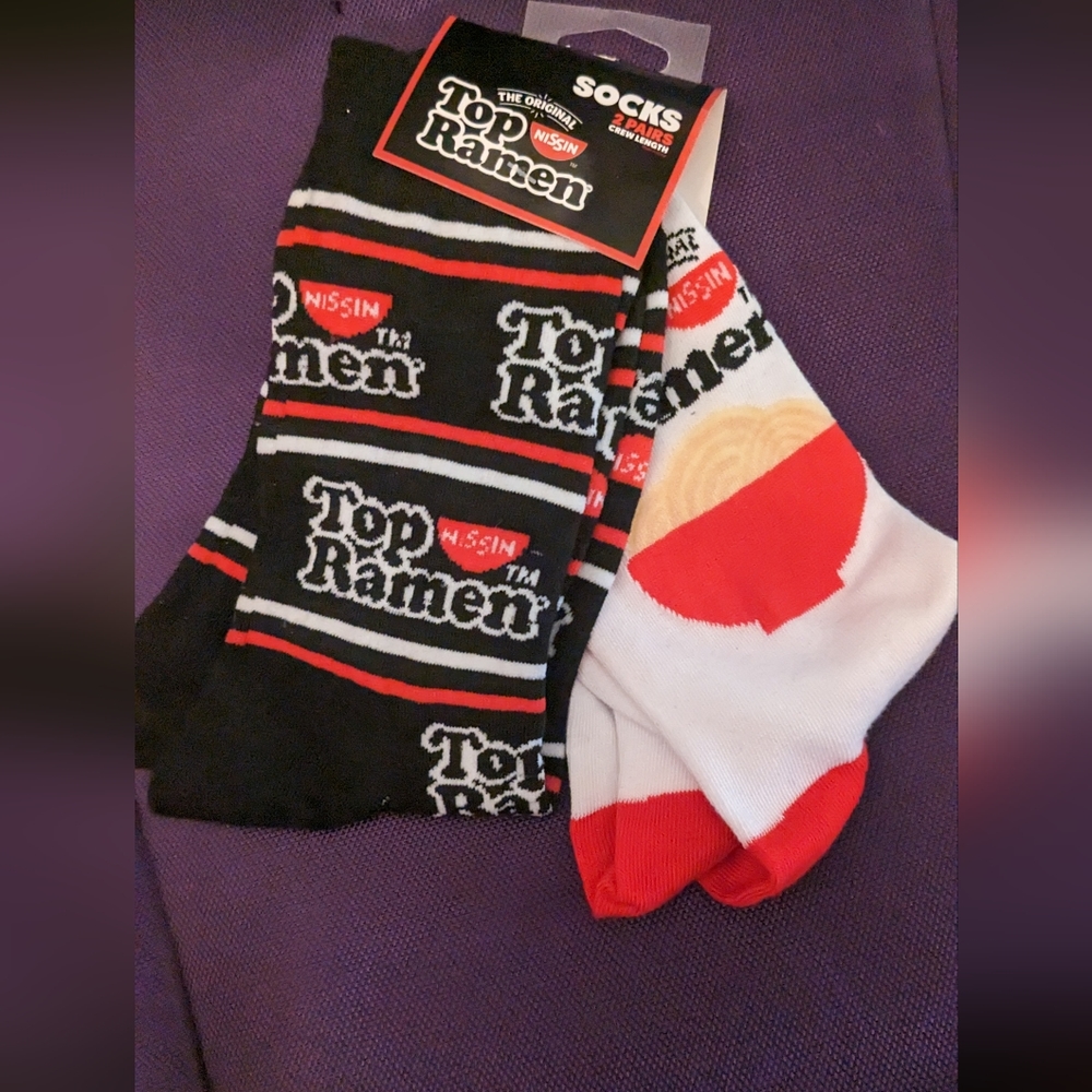 Top Ramen Socks NWT Adult 2x